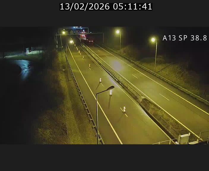 <h2>Webcam autoroute A13 à l'entrée ouest du tunnel Markusbierg à Schengen. Vue orientée vers le tunnel et l'Allemagne</h2>