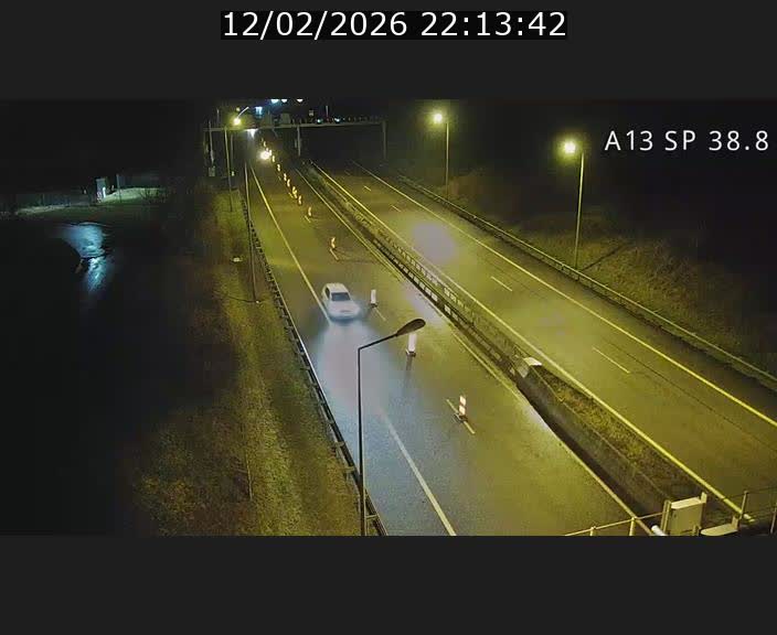 <h2>Webcam autoroute A13 à l'entrée ouest du tunnel Markusbierg à Schengen. Vue orientée vers le tunnel et l'Allemagne</h2>