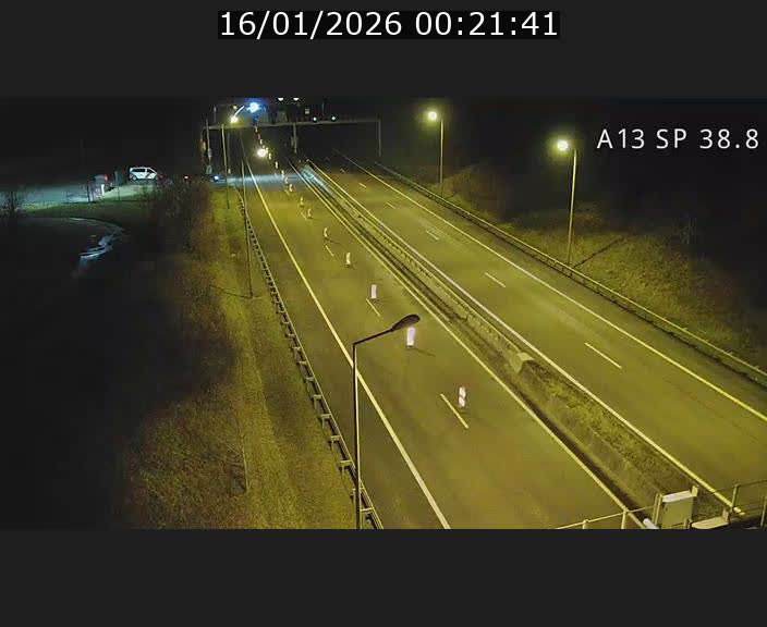 <h2>Webcam autoroute A13 à l'entrée ouest du tunnel Markusbierg à Schengen. Vue orientée vers le tunnel et l'Allemagne</h2>