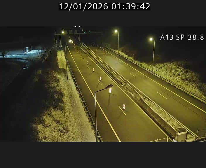 <h2>Webcam autoroute A13 à l'entrée ouest du tunnel Markusbierg à Schengen. Vue orientée vers le tunnel et l'Allemagne</h2>