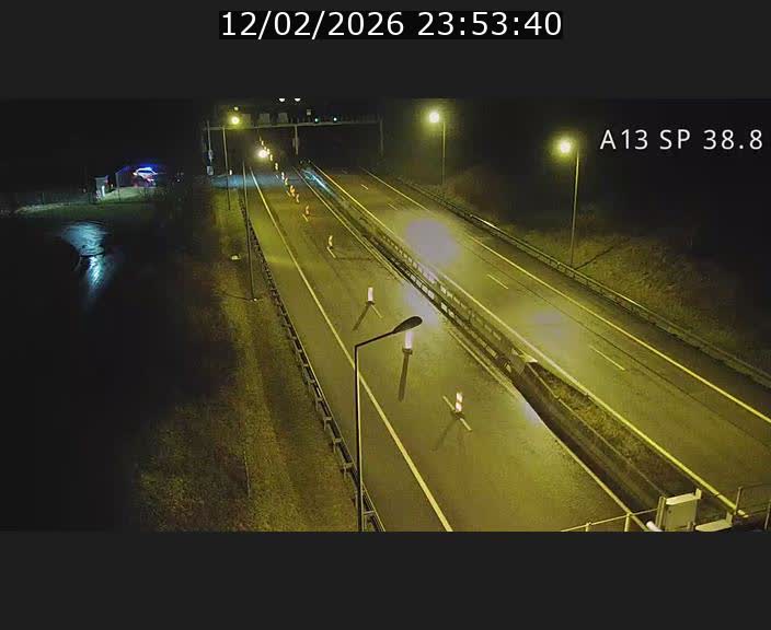<h2>Webcam autoroute A13 à l'entrée ouest du tunnel Markusbierg à Schengen. Vue orientée vers le tunnel et l'Allemagne</h2>