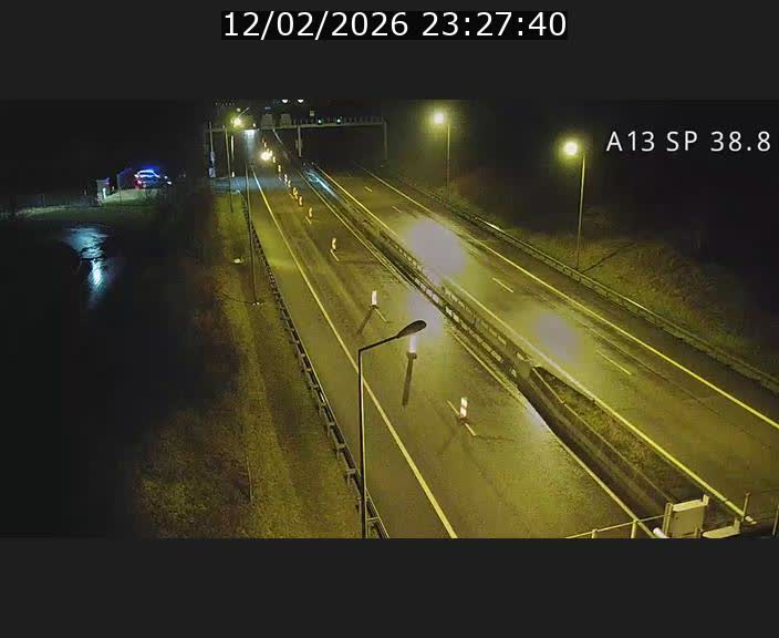 <h2>Webcam autoroute A13 à l'entrée ouest du tunnel Markusbierg à Schengen. Vue orientée vers le tunnel et l'Allemagne</h2>