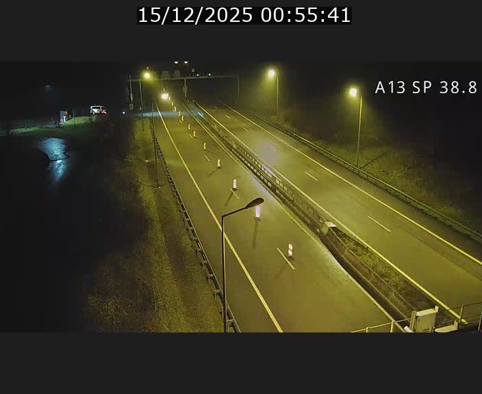 <h2>Webcam autoroute A13 à l'entrée ouest du tunnel Markusbierg à Schengen. Vue orientée vers le tunnel et l'Allemagne</h2>