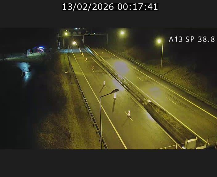 <h2>Webcam autoroute A13 à l'entrée ouest du tunnel Markusbierg à Schengen. Vue orientée vers le tunnel et l'Allemagne</h2>