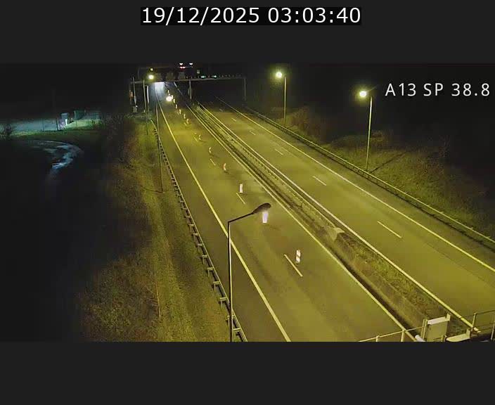<h2>Webcam autoroute A13 à l'entrée ouest du tunnel Markusbierg à Schengen. Vue orientée vers le tunnel et l'Allemagne</h2>