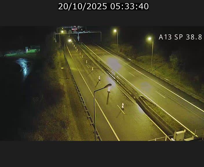 <h2>Webcam autoroute A13 à l'entrée ouest du tunnel Markusbierg à Schengen. Vue orientée vers le tunnel et l'Allemagne</h2>