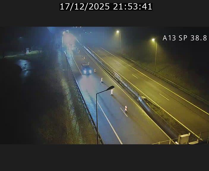<h2>Webcam autoroute A13 à l'entrée ouest du tunnel Markusbierg à Schengen. Vue orientée vers le tunnel et l'Allemagne</h2>