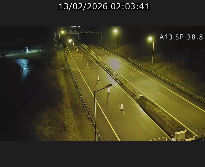 <h2>Webcam autoroute A13 à l'entrée ouest du tunnel Markusbierg à Schengen. Vue orientée vers le tunnel et l'Allemagne</h2>