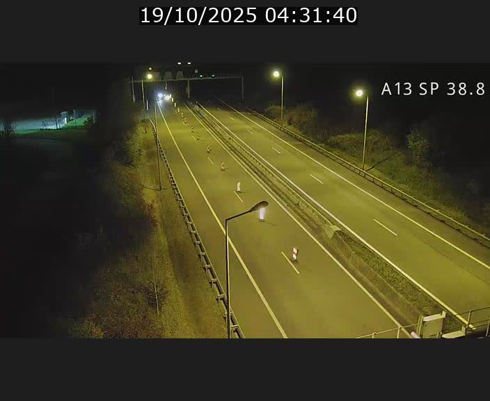 <h2>Webcam autoroute A13 à l'entrée ouest du tunnel Markusbierg à Schengen. Vue orientée vers le tunnel et l'Allemagne</h2>
