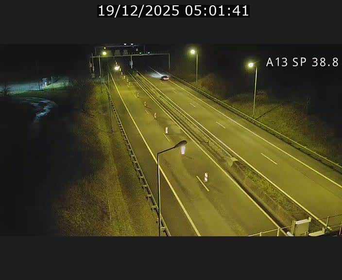 <h2>Webcam autoroute A13 à l'entrée ouest du tunnel Markusbierg à Schengen. Vue orientée vers le tunnel et l'Allemagne</h2>