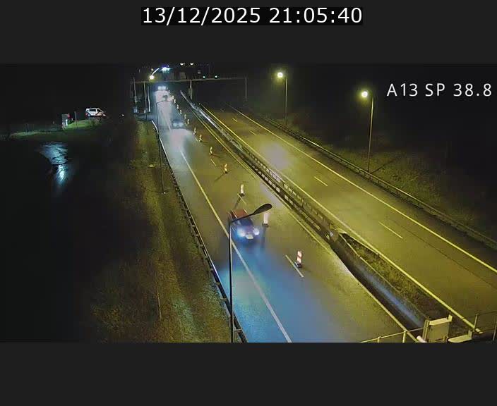 <h2>Webcam autoroute A13 à l'entrée ouest du tunnel Markusbierg à Schengen. Vue orientée vers le tunnel et l'Allemagne</h2>