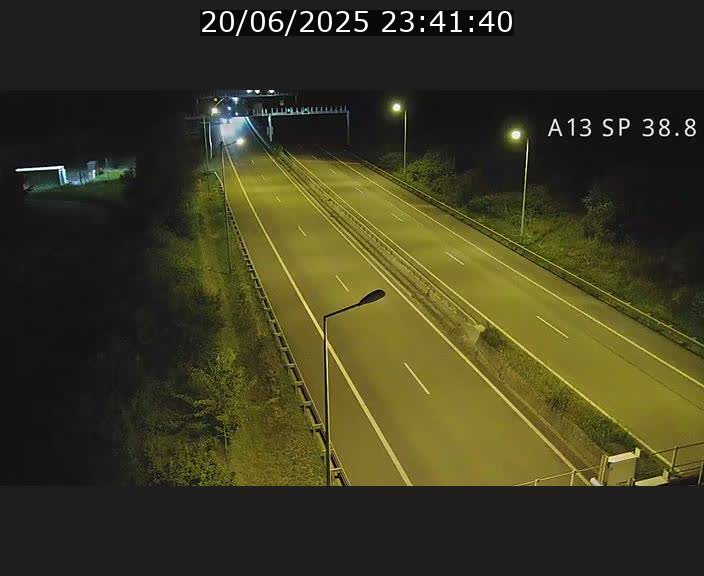 <h2>Webcam autoroute A13 à l'entrée ouest du tunnel Markusbierg à Schengen. Vue orientée vers le tunnel et l'Allemagne</h2>