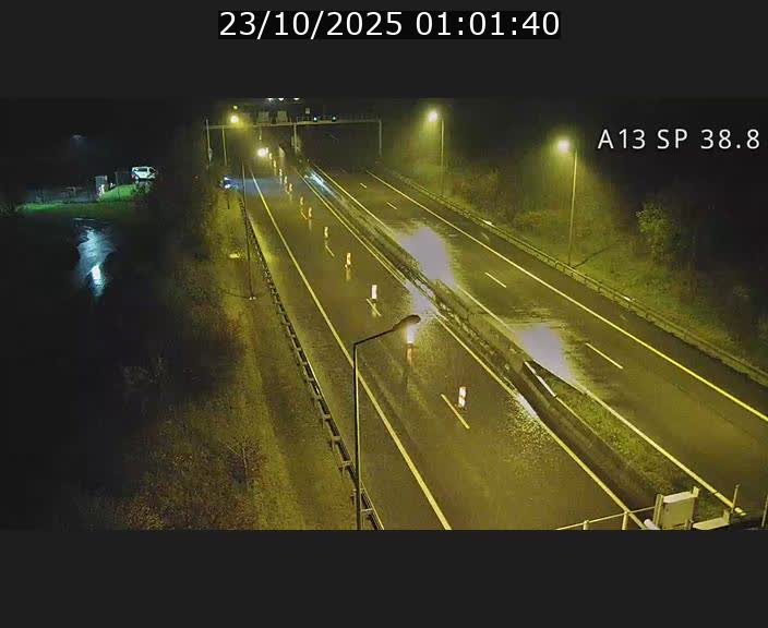 <h2>Webcam autoroute A13 à l'entrée ouest du tunnel Markusbierg à Schengen. Vue orientée vers le tunnel et l'Allemagne</h2>