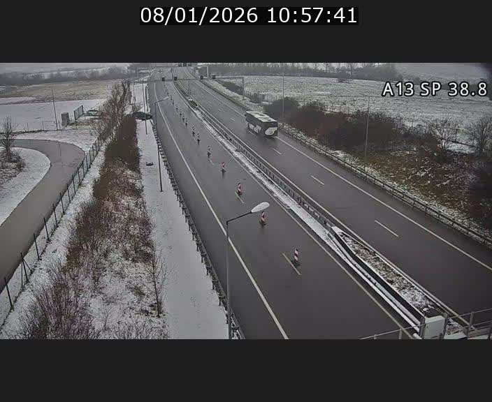 <h2>Webcam autoroute A13 à l'entrée ouest du tunnel Markusbierg à Schengen. Vue orientée vers le tunnel et l'Allemagne</h2>