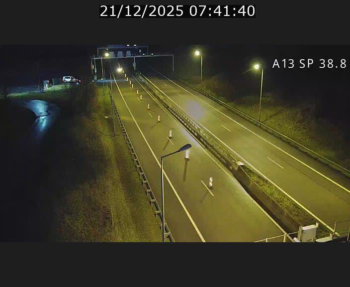 <h2>Webcam autoroute A13 à l'entrée ouest du tunnel Markusbierg à Schengen. Vue orientée vers le tunnel et l'Allemagne</h2>