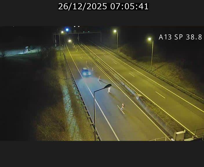 <h2>Webcam autoroute A13 à l'entrée ouest du tunnel Markusbierg à Schengen. Vue orientée vers le tunnel et l'Allemagne</h2>