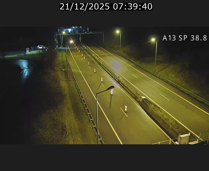 <h2>Webcam autoroute A13 à l'entrée ouest du tunnel Markusbierg à Schengen. Vue orientée vers le tunnel et l'Allemagne</h2>
