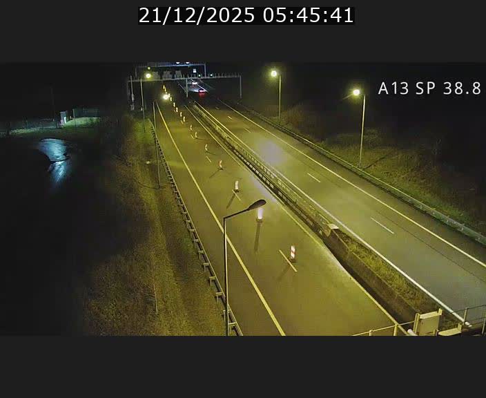 <h2>Webcam autoroute A13 à l'entrée ouest du tunnel Markusbierg à Schengen. Vue orientée vers le tunnel et l'Allemagne</h2>