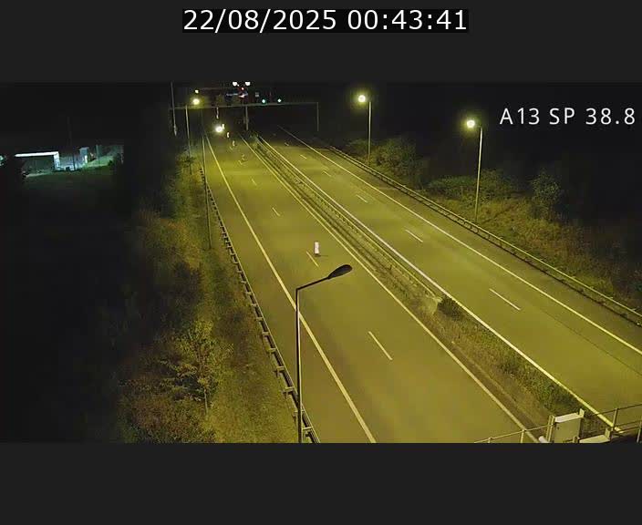 <h2>Webcam autoroute A13 à l'entrée ouest du tunnel Markusbierg à Schengen. Vue orientée vers le tunnel et l'Allemagne</h2>