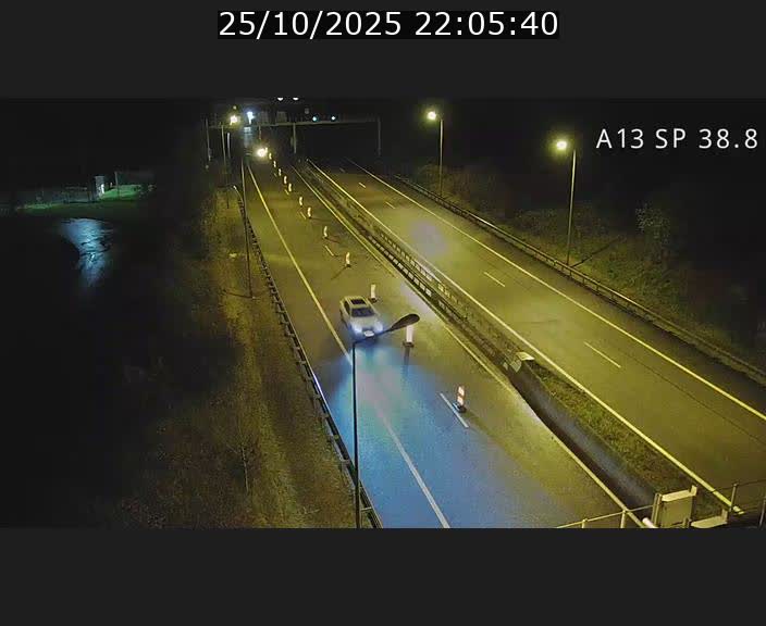 <h2>Webcam autoroute A13 à l'entrée ouest du tunnel Markusbierg à Schengen. Vue orientée vers le tunnel et l'Allemagne</h2>