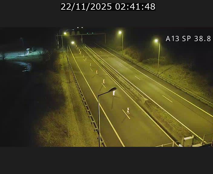 <h2>Webcam autoroute A13 à l'entrée ouest du tunnel Markusbierg à Schengen. Vue orientée vers le tunnel et l'Allemagne</h2>