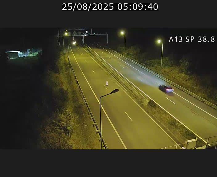 <h2>Webcam autoroute A13 à l'entrée ouest du tunnel Markusbierg à Schengen. Vue orientée vers le tunnel et l'Allemagne</h2>
