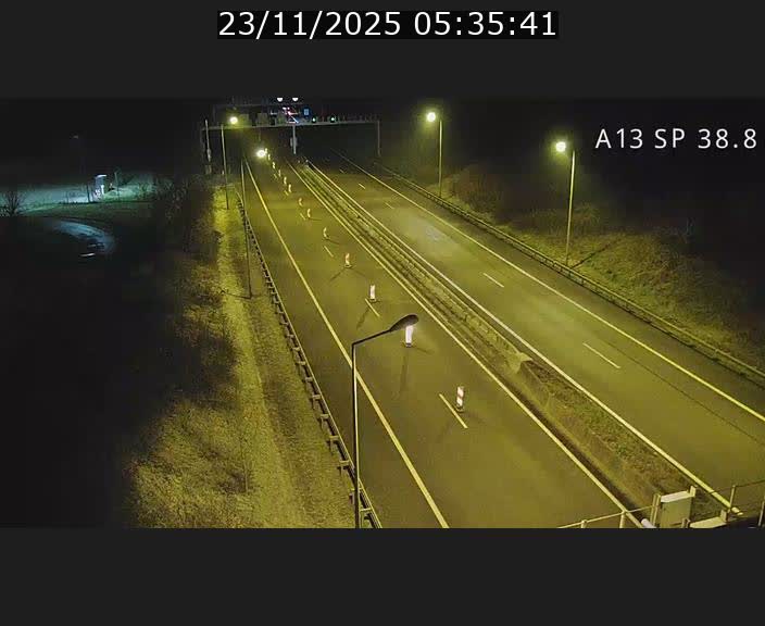 <h2>Webcam autoroute A13 à l'entrée ouest du tunnel Markusbierg à Schengen. Vue orientée vers le tunnel et l'Allemagne</h2>