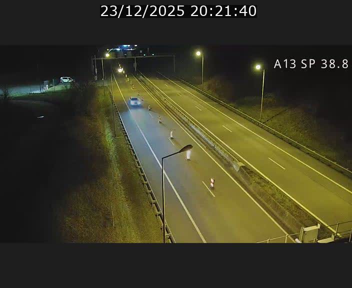 <h2>Webcam autoroute A13 à l'entrée ouest du tunnel Markusbierg à Schengen. Vue orientée vers le tunnel et l'Allemagne</h2>