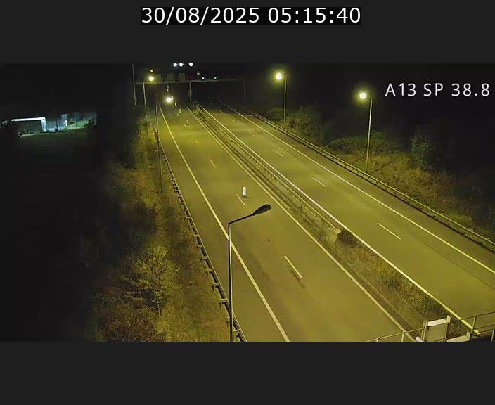 <h2>Webcam autoroute A13 à l'entrée ouest du tunnel Markusbierg à Schengen. Vue orientée vers le tunnel et l'Allemagne</h2>