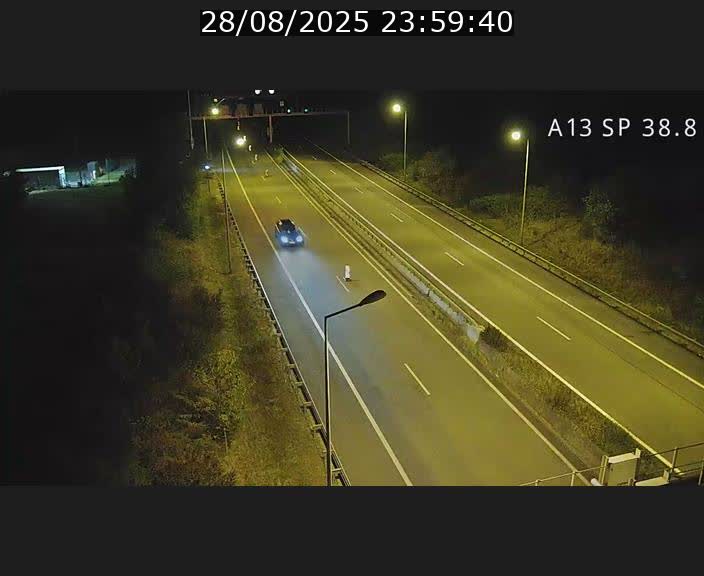 <h2>Webcam autoroute A13 à l'entrée ouest du tunnel Markusbierg à Schengen. Vue orientée vers le tunnel et l'Allemagne</h2>