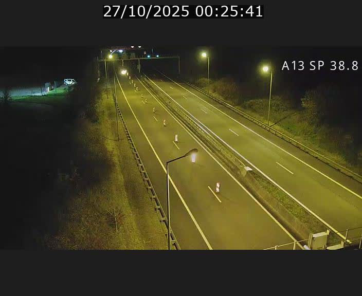 <h2>Webcam autoroute A13 à l'entrée ouest du tunnel Markusbierg à Schengen. Vue orientée vers le tunnel et l'Allemagne</h2>