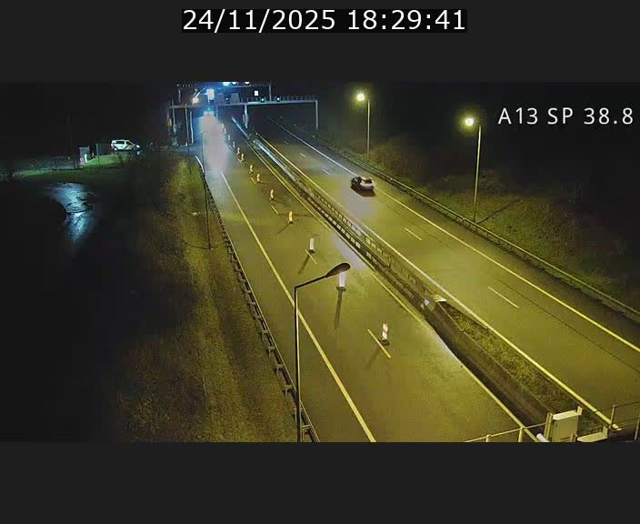 <h2>Webcam autoroute A13 à l'entrée ouest du tunnel Markusbierg à Schengen. Vue orientée vers le tunnel et l'Allemagne</h2>