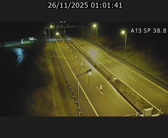 <h2>Webcam autoroute A13 à l'entrée ouest du tunnel Markusbierg à Schengen. Vue orientée vers le tunnel et l'Allemagne</h2>