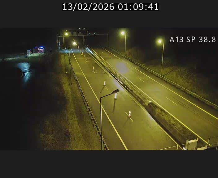 <h2>Webcam autoroute A13 à l'entrée ouest du tunnel Markusbierg à Schengen. Vue orientée vers le tunnel et l'Allemagne</h2>