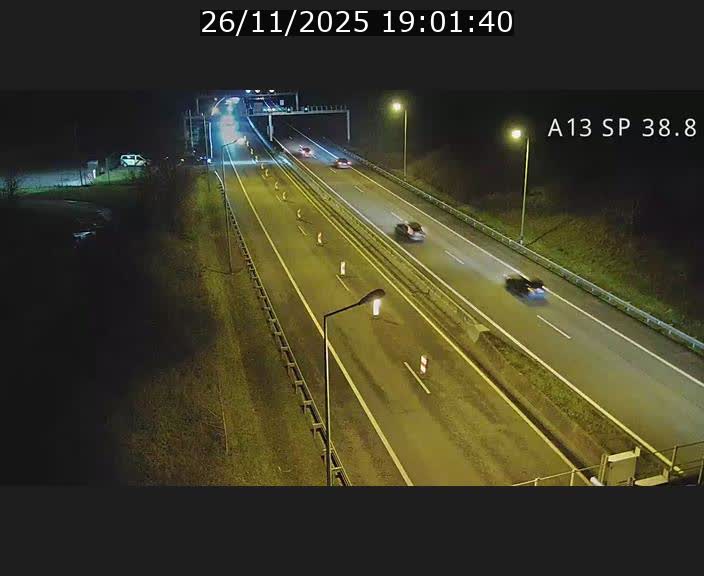 <h2>Webcam autoroute A13 à l'entrée ouest du tunnel Markusbierg à Schengen. Vue orientée vers le tunnel et l'Allemagne</h2>