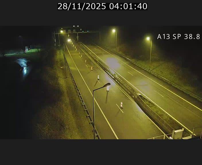 <h2>Webcam autoroute A13 à l'entrée ouest du tunnel Markusbierg à Schengen. Vue orientée vers le tunnel et l'Allemagne</h2>