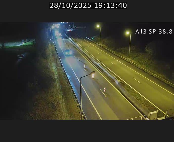<h2>Webcam autoroute A13 à l'entrée ouest du tunnel Markusbierg à Schengen. Vue orientée vers le tunnel et l'Allemagne</h2>