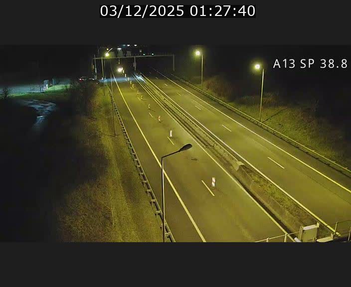 <h2>Webcam autoroute A13 à l'entrée ouest du tunnel Markusbierg à Schengen. Vue orientée vers le tunnel et l'Allemagne</h2>