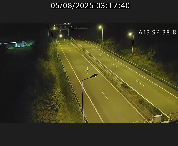 <h2>Webcam autoroute A13 à l'entrée ouest du tunnel Markusbierg à Schengen. Vue orientée vers le tunnel et l'Allemagne</h2>