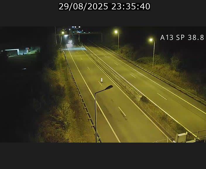 <h2>Webcam autoroute A13 à l'entrée ouest du tunnel Markusbierg à Schengen. Vue orientée vers le tunnel et l'Allemagne</h2>