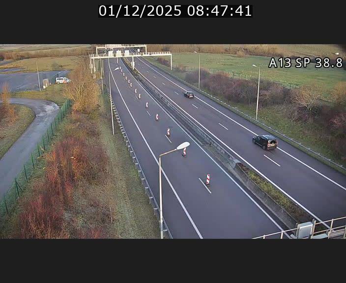 <h2>Webcam autoroute A13 à l'entrée ouest du tunnel Markusbierg à Schengen. Vue orientée vers le tunnel et l'Allemagne</h2>