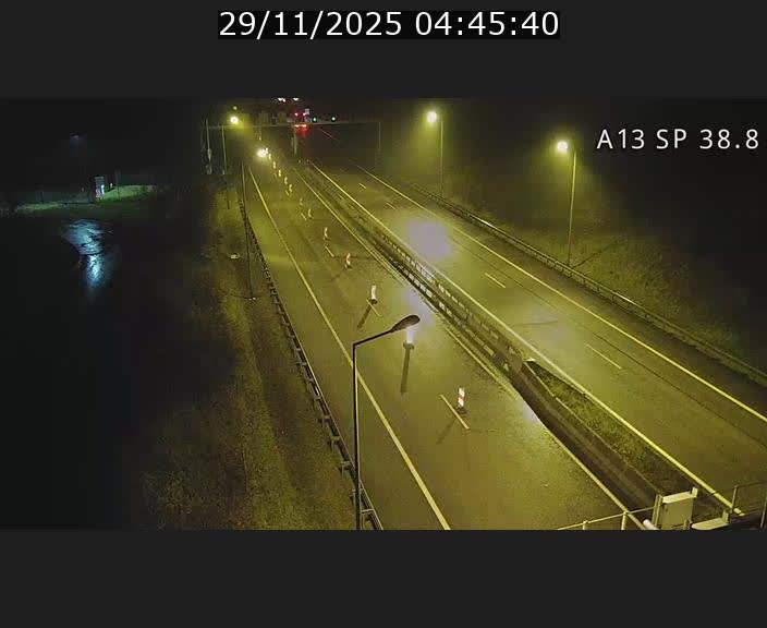 <h2>Webcam autoroute A13 à l'entrée ouest du tunnel Markusbierg à Schengen. Vue orientée vers le tunnel et l'Allemagne</h2>