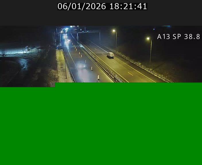 Webcam autoroute A13 à l'entrée ouest du tunnel Markusbierg à Schengen. Vue orientée vers le tunnel et l'Allemagne