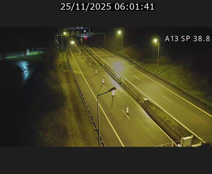 <h2>Webcam autoroute A13 à l'entrée ouest du tunnel Markusbierg à Schengen. Vue orientée vers le tunnel et l'Allemagne</h2>