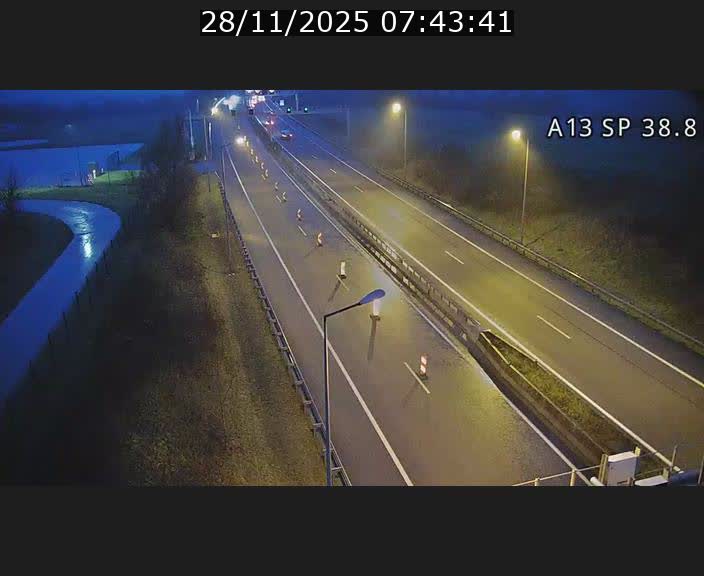 <h2>Webcam autoroute A13 à l'entrée ouest du tunnel Markusbierg à Schengen. Vue orientée vers le tunnel et l'Allemagne</h2>