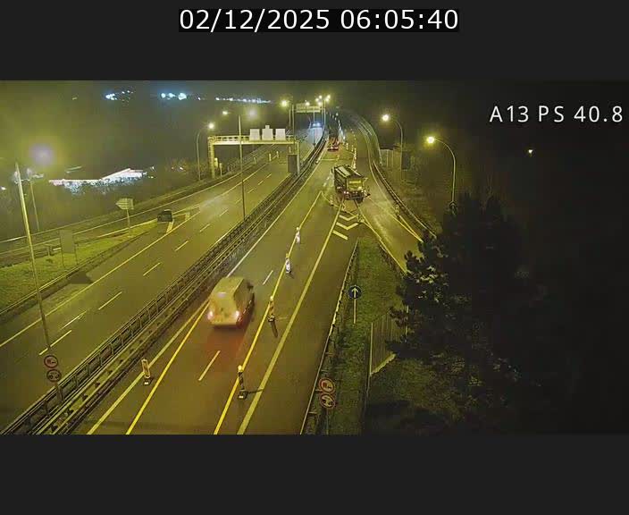 <h2>Webcam autoroute A13 à la sortie est du tunnel Markusbierg à Schengen. Vue sur le pont de la Moselle, vers l'Allemagne</h2>
