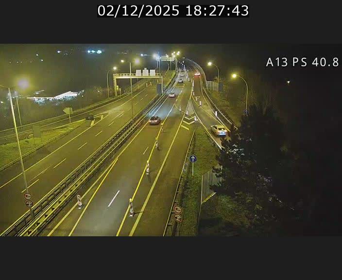 <h2>Webcam autoroute A13 à la sortie est du tunnel Markusbierg à Schengen. Vue sur le pont de la Moselle, vers l'Allemagne</h2>