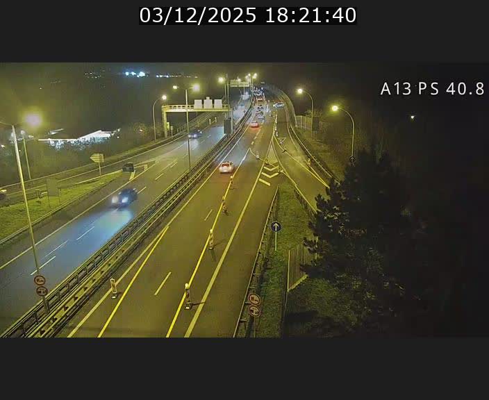<h2>Webcam autoroute A13 à la sortie est du tunnel Markusbierg à Schengen. Vue sur le pont de la Moselle, vers l'Allemagne</h2>