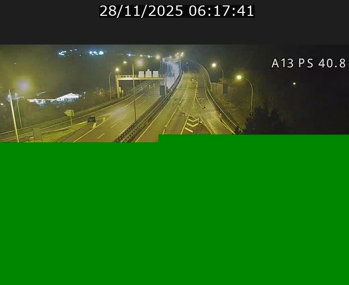 <h2>Webcam autoroute A13 à la sortie est du tunnel Markusbierg à Schengen. Vue sur le pont de la Moselle, vers l'Allemagne</h2>