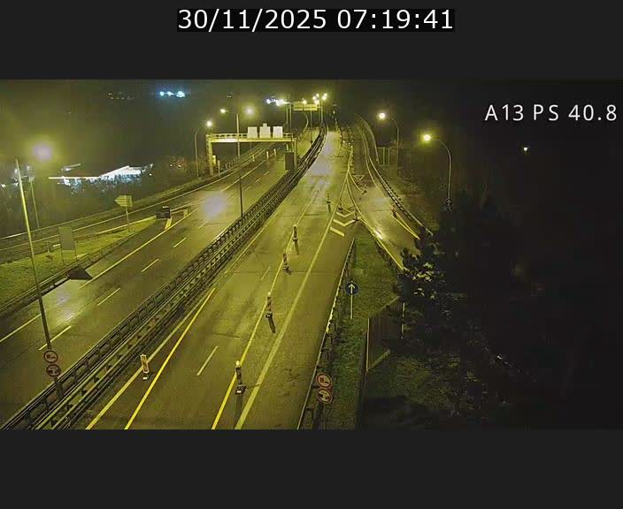 <h2>Webcam autoroute A13 à la sortie est du tunnel Markusbierg à Schengen. Vue sur le pont de la Moselle, vers l'Allemagne</h2>
